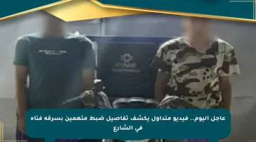 عاجل اليوم.. فيديو متداول يكشف تفاصيل ضبط متهمين بسرقة فتاة في الشارع